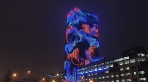 Медиафасад Leader Tower - светящийся дом на пл.Конституции