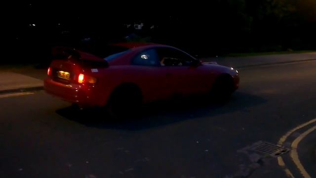 Celica GT4 HUGE FLAMES, REDLINE AND LAUNCH. LOUD!! смотреть онлайн