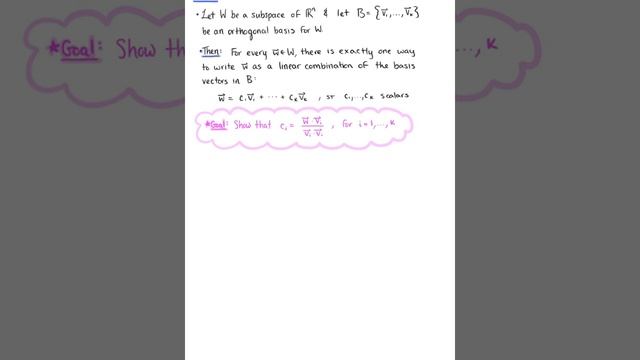 Orthogonal Basis (Theorem) смотреть онлайн