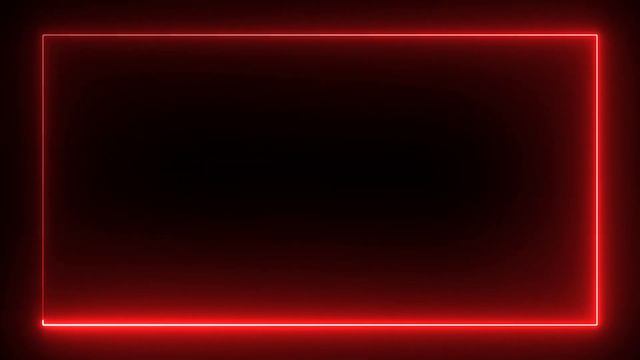 Red Neon Frame Abstract Background || No Copyright || Free Footage