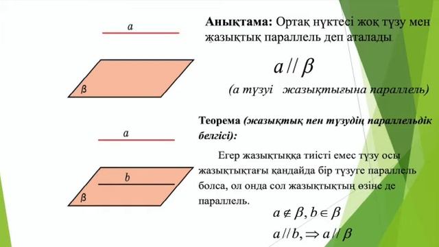Кеңістіктегі түзулер,жазықтықтар және бұрыштар. смотреть онлайн