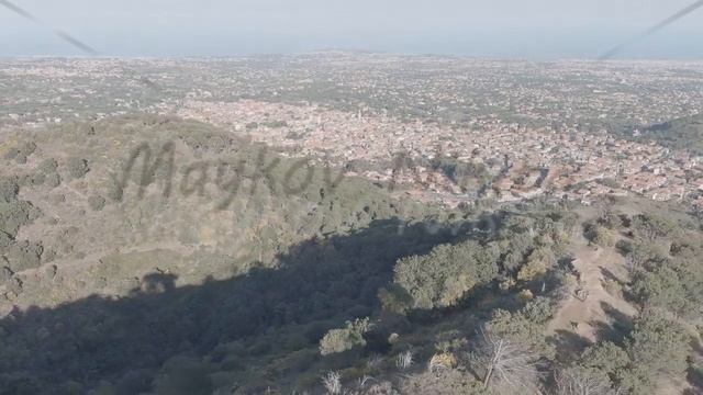 A-Log. Nicolosi, Sicily, Italy. Volcanic craters overgrown with forest on the slopes of Mount Etna, смотреть онлайн