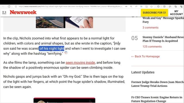 Разбор текста на английском языке для уровня B1"Ночной светильник и Паук - Night light and Spider " смотреть онлайн