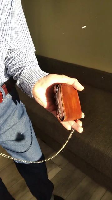 Мужской кожаный кошелек "Brown Bull" Men's leather wallet Handmade Ручная работа смотреть онлайн