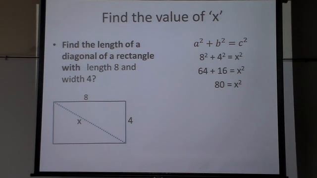 Pythagorean Theorem finding the Diagonal of a Rectangle смотреть онлайн