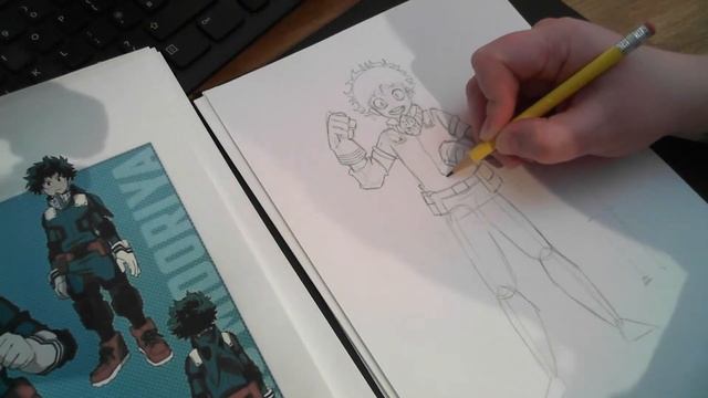 HOW TO DRAW Deku, full figure, from My Hero Academia - Turnip Starfish смотреть онлайн