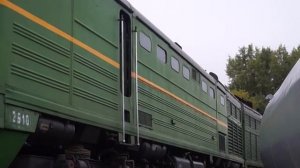2ТЭ10М-2510 Запуск Дизель Тепловоз Поезд