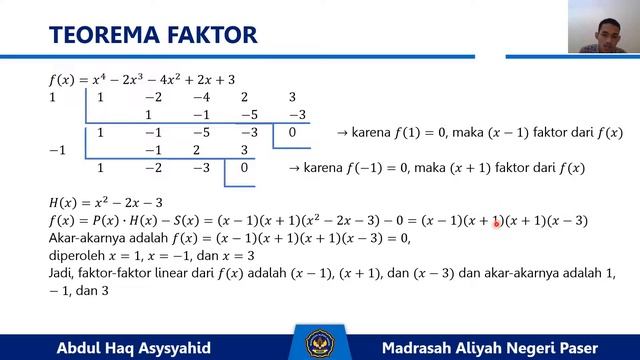 Teorema Faktor Dan Akar-Akar Polinomial