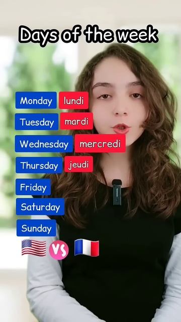 Days of the week in French and English 🇺🇸 vs 🇫🇷 les jours de la semaine смотреть онлайн