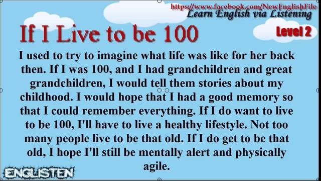 If I Live to be 100 - Learn English via Listening Level 2 Unit 23 смотреть онлайн