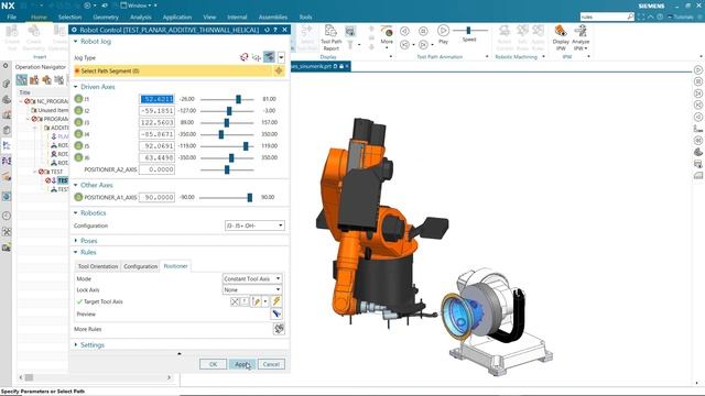 Robot 2-axis Positioner in NX CAM смотреть онлайн