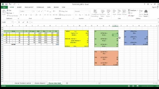 Tutorial Mencari Mean, Median Modus Excel II Belajar Statistika смотреть онлайн