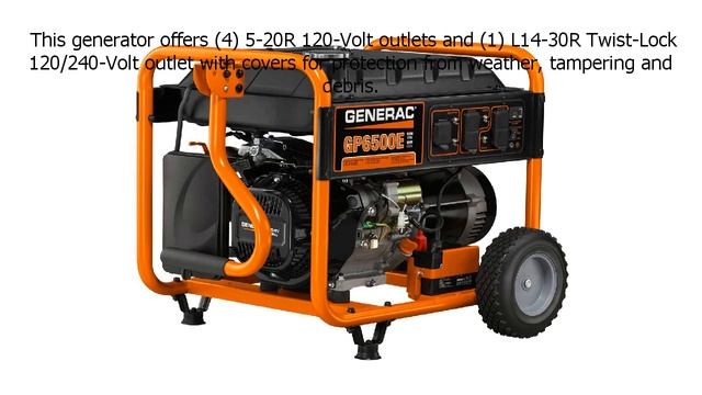 Special Discount on Generac 5941 GP6500E 6,500 Watt 389cc OHV Portable Gas Powered Generator смотреть онлайн
