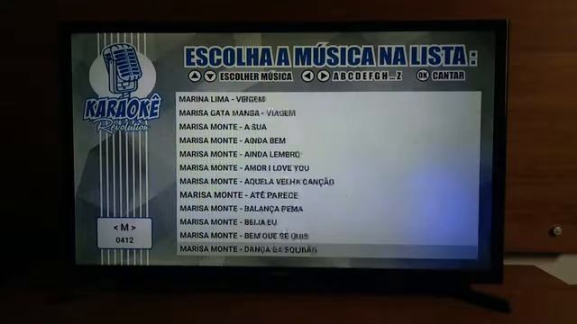 Karaoke Android TVBox - Lista De Músicas Na Tela