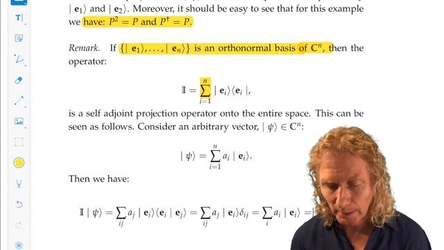 Quantum Mechanics Ch. 1: Projection Operators And The Spectral Theorem.