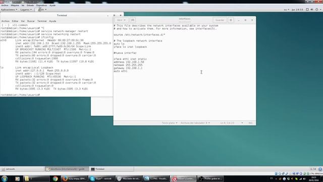 Duda - Ifconfig, /etc/network/interfaces