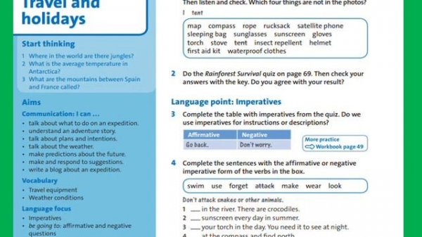 6 class. Travel equipment
