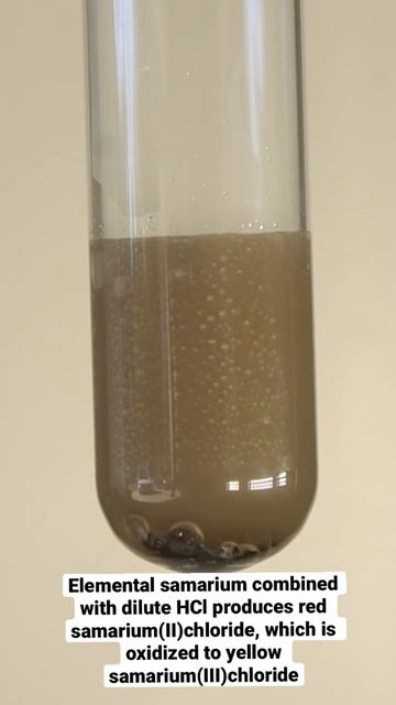 Elemental Samarium Reacting With HCl #Shorts