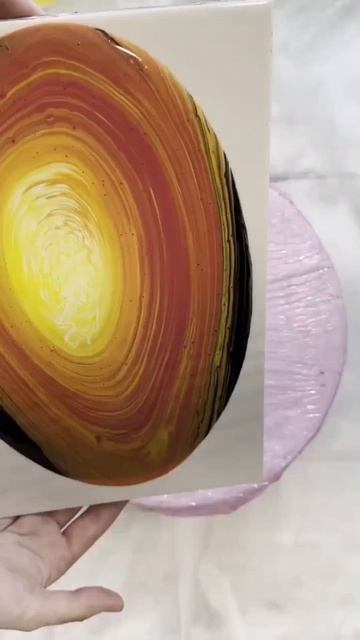 Простая техника #флюидарт #акриловаязаливка