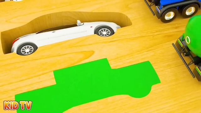 Изучайте цвета и формы уличных транспортных средств с грузовиками-цистернами для воды смотреть онлайн