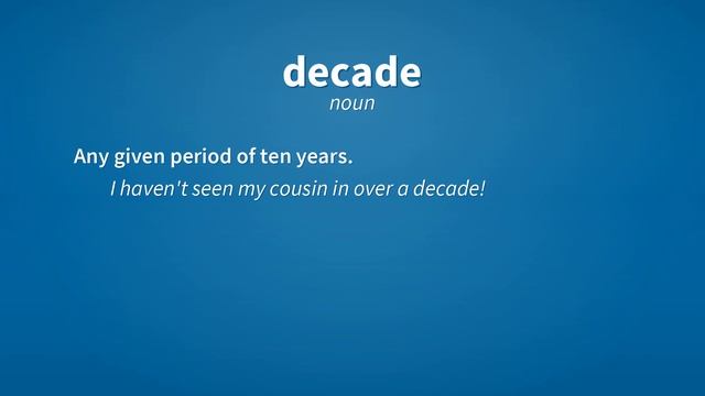 Decade | Meaning of decade смотреть онлайн
