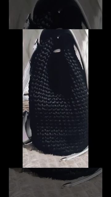 Рюкзак из кожаной фурнитуры и полиэфирного шнура. смотреть онлайн