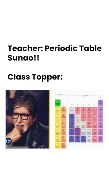 Chemistry Meme | Periodic Table | Class Topper #meme #chemistrymemes @BiologyNEET
