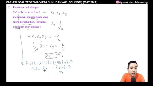 Variasi Soal Teorema Vieta Sukubanyak (Mat SMA)