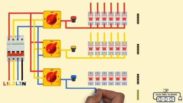 Подключение трехфазного переключателя ручного переключения смотреть онлайн
