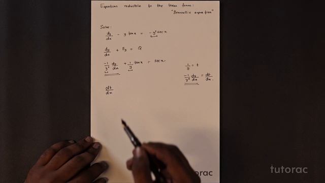 Equations Reducible To The Linear Form | Bernoulli's Equation | Differential Equations | JEE MAINS
