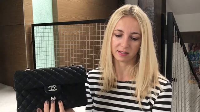 Chanel classic flap - the best Chanel ever? M/L CAVIAR, silver hardware. смотреть онлайн