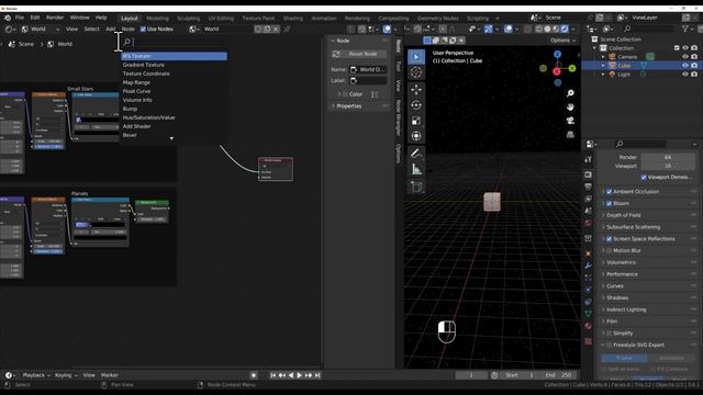 Blender tutorial for adding stars and nebula to the background смотреть онлайн