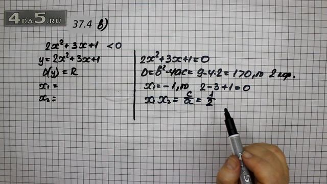 Упражнение № 37.4 (Вариант В.) – ГДЗ Алгебра 8 класс Мордкович А.Г.