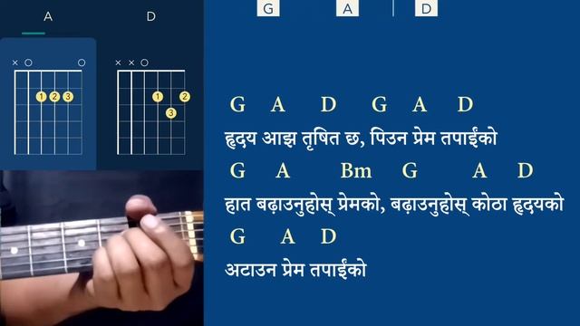 Najik Najik Auchu Guitar Chords || Easy Guitar lesson || Nepali worship song lyrics смотреть онлайн