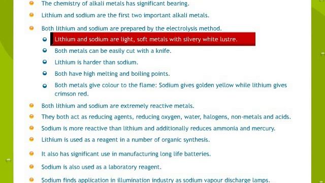 S Block Element In The Modern Periodic Table