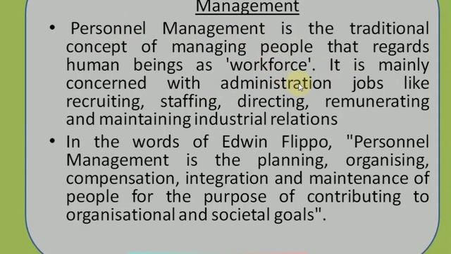 Approaches to HRM, HRM v/s Personnel Management смотреть онлайн