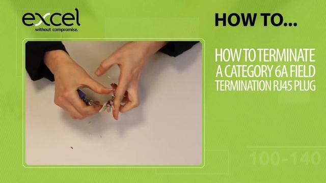 How to terminate a Category 6A Field Termination RJ45 Plug смотреть онлайн