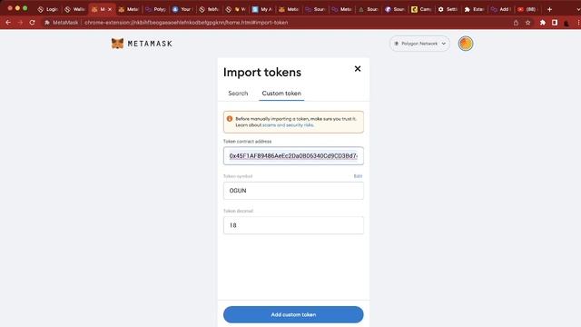 Importing OGUN into MetaMask смотреть онлайн