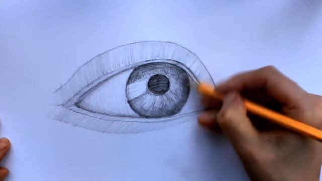 Уроки рисования. Как нарисовать реалестичный глаз ♡ смотреть онлайн