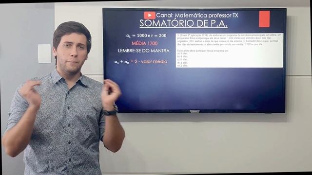 SOMATÓRIO DE PROGRESSÃO ARITMÉTICA (P.A.)