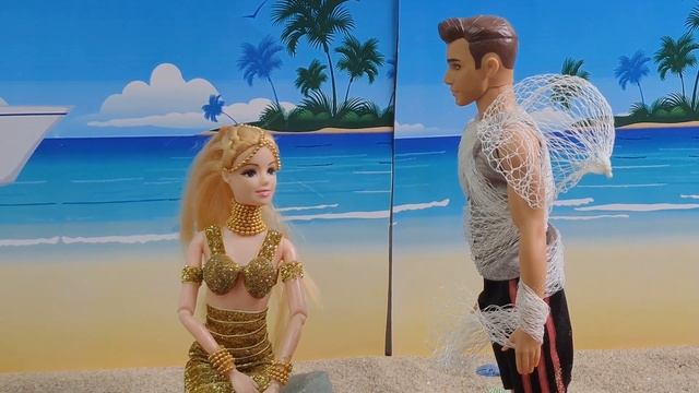 Mermaid love story | barbie videos | barbie stories | barbie doll | Mini Foodies | смотреть онлайн