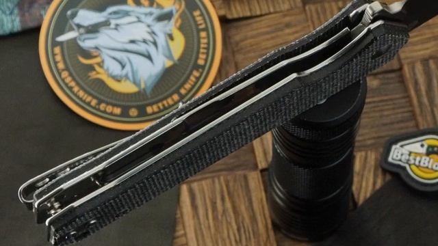 Складной нож QSP Knife Mamba V2 QS111-G1, сталь D2, рукоять черная микарта смотреть онлайн