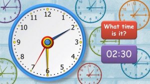 Learn Clock For Kids, Telling Clock Time, Clock Time In English, Time For Kids, Half Past Clock.