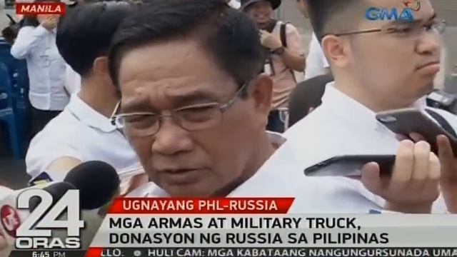 24 Oras: Mga armas at military truck, donasyon ng Russia sa Pilipinas смотреть онлайн