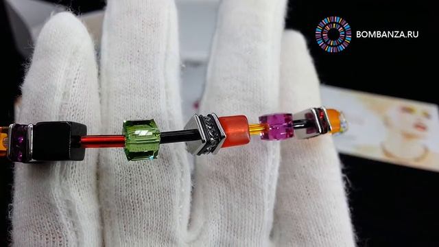 Браслет Coeur de Lion Geo Cube Multicolor, 2838/30-1553. Элитная бижутерия из Германии смотреть онлайн