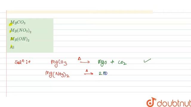Magnesium oxide can be obtained by heating :- | 12 | s-Block element | CHEMISTRY | ALLEN | Dou... смотреть онлайн