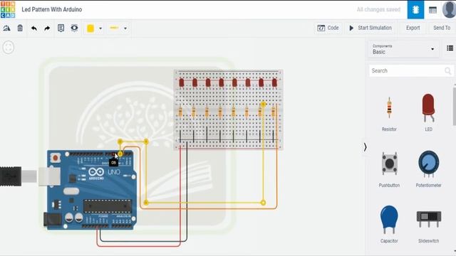 LED Pattern With Arduino | #Tinkercad | #21 | #Arduino #knowledgecheck смотреть онлайн