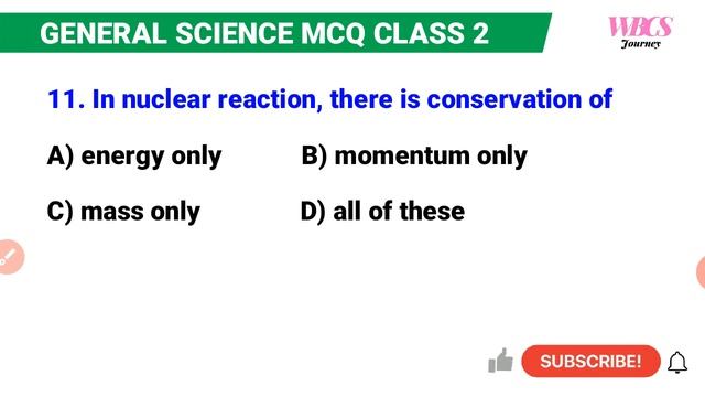 General Science MCQ Class 2 || WBCS (Prelims + Mains) || NTPC || Group D смотреть онлайн