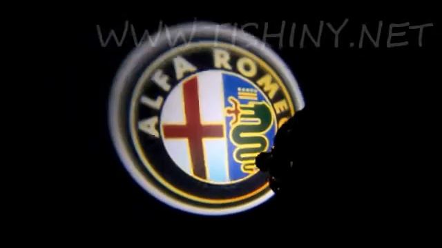 Дверная светодиодная проекция с логотипом Alfa-Romeo смотреть онлайн