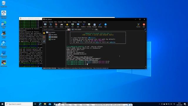 la potenza della interfaccia grafica Debian sotto WSL1 con Windows 10 смотреть онлайн